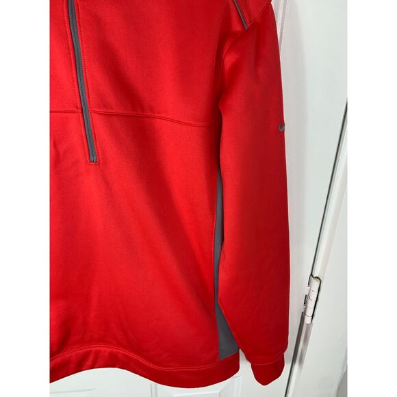 Nike Golf Tour Performance Therma-Fit 1/2 Zip Jacket Red Gray Men’s Medium - Picture 4 of 7